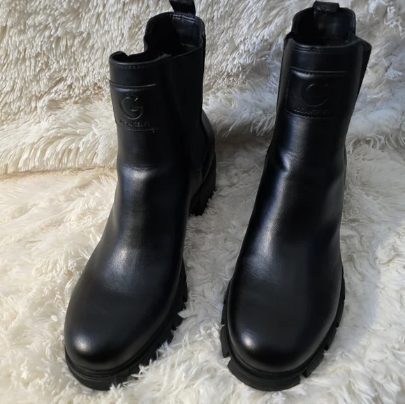 S O L D  Guess LA Black Moto Boots size 10M - Picture 11 of 12
